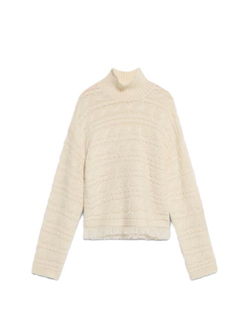 cropped cable turtleneck Guest In Residence GUEST IN RESIDENCE | W34219CHCREAM